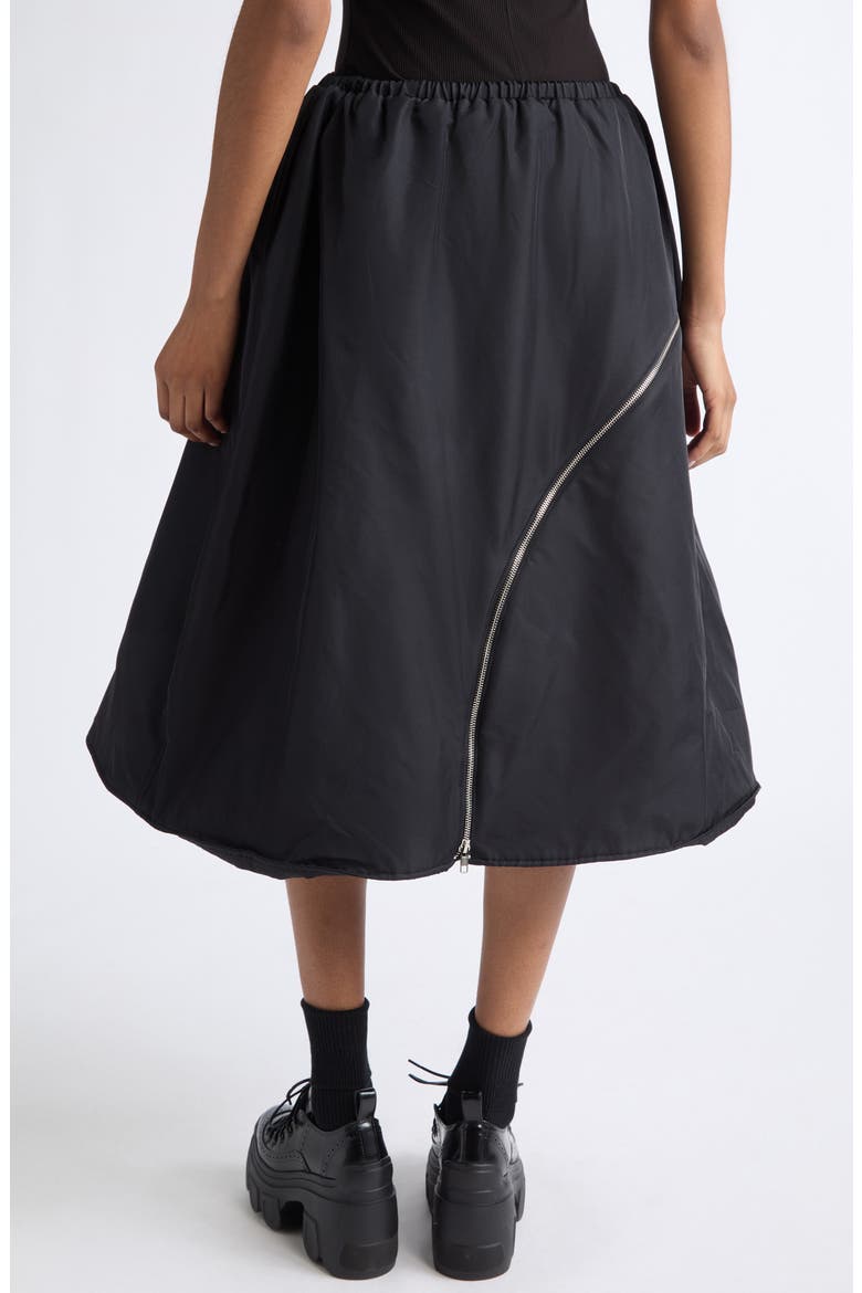 A-Line Bomber Skirt, Alternate, color, BLACK