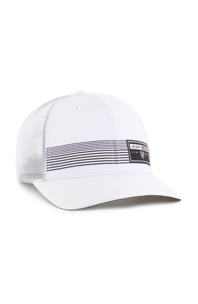 '47 Men's '47 White Las Vegas Raiders Rangefinder Trucker Adjustable Hat, Alternate, color, White