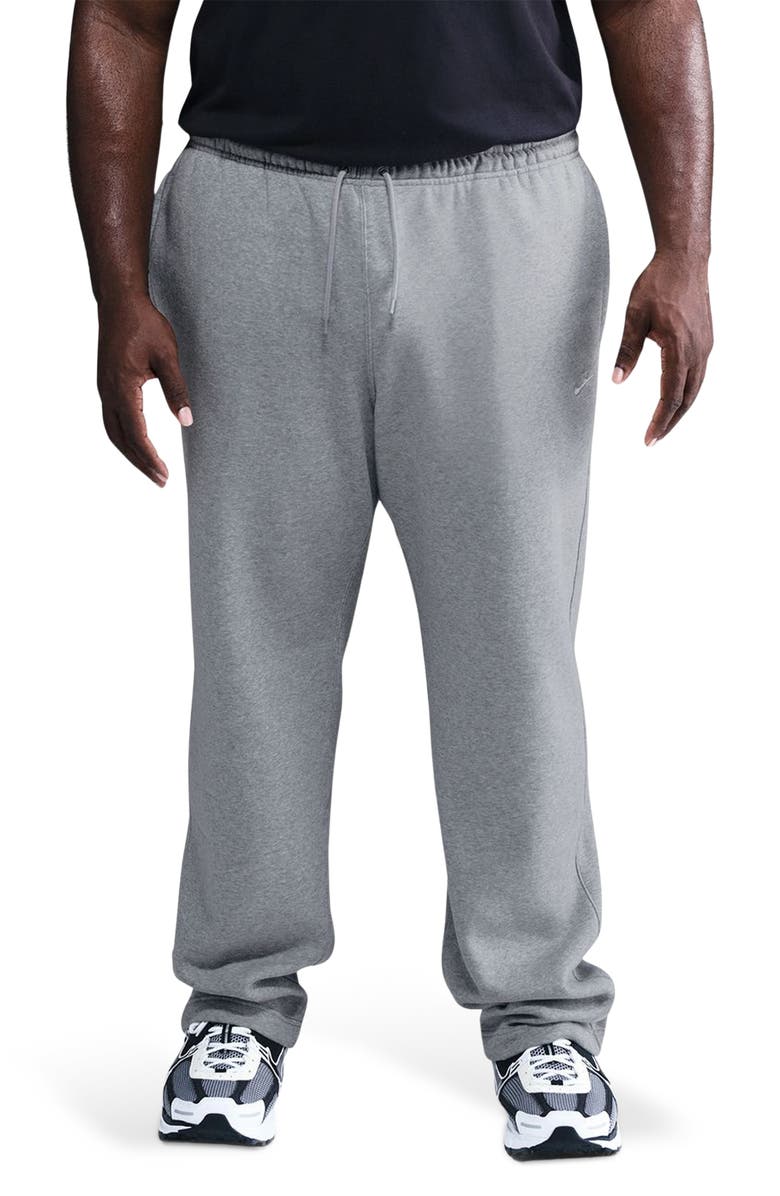 Nike Club Open Hem Fleece Pants, Main, color, Dark Grey Heather