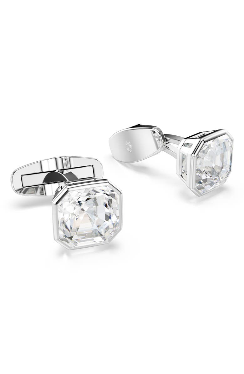 Swarovski Millenia Cuff Links, Alternate, color, Rhodium