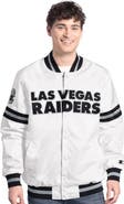 STARTER Men's Starter  White Las Vegas Raiders Scout Full-Snap Varsity Jacket