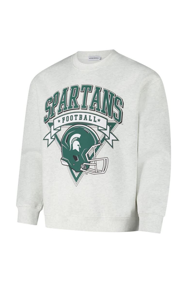 Unisex Established & Co.  Ash Michigan State Spartans Vintage Crest Pullover Sweatshirt, Alternate, color, Ash