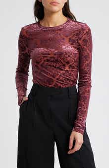 PAIGE Chelle Burnout Velvet Top