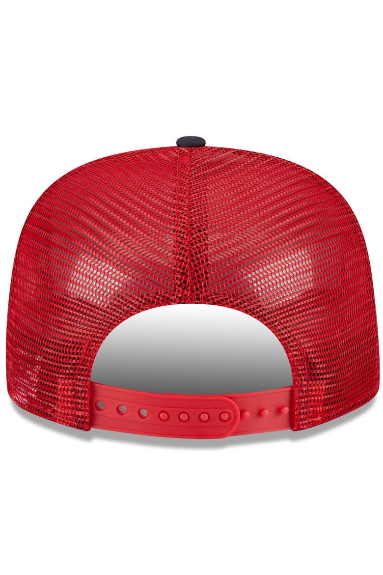 Men's New Era White/Red St. Louis Cardinals Team Foam Front A-Frame Trucker 9FIFTY Snapback Hat, Alternate, color, White