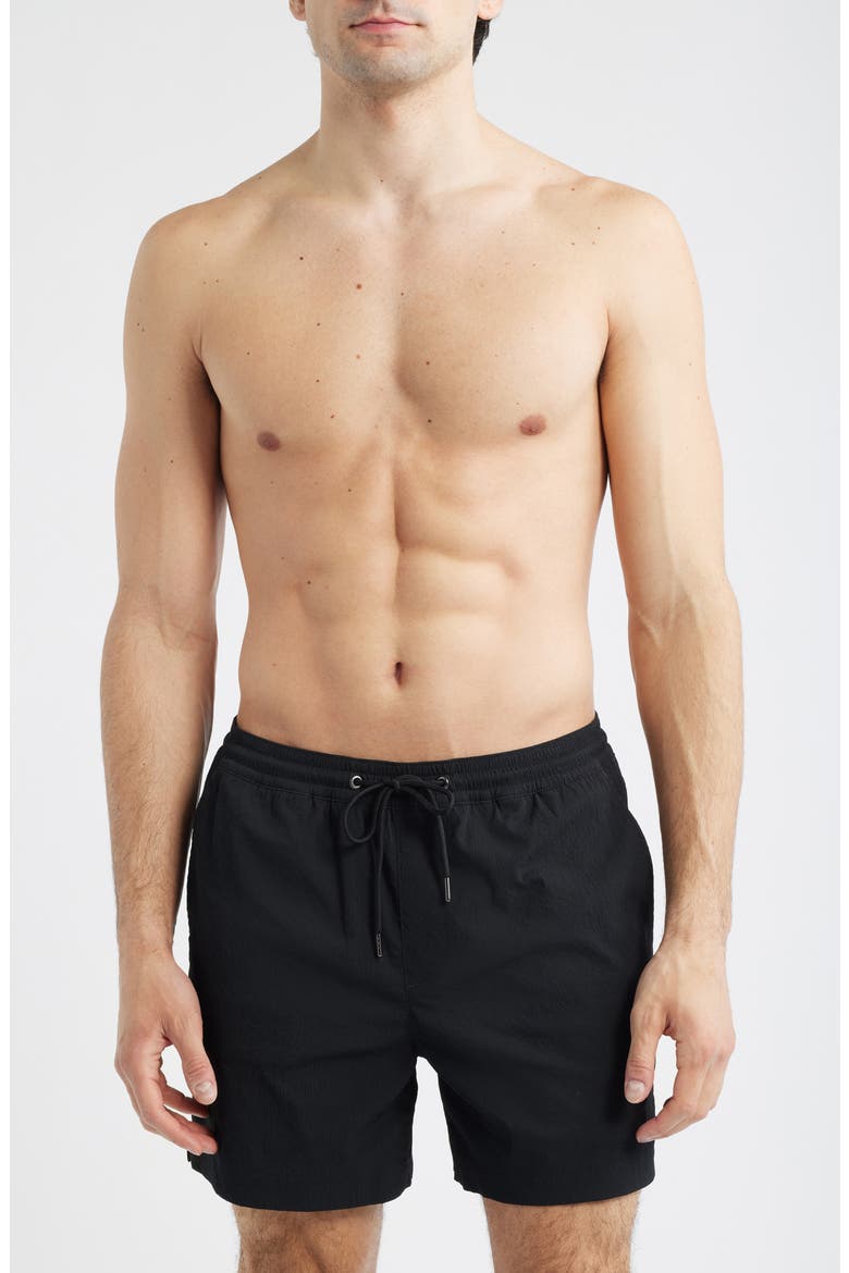 5-Inch Volley Swim Shorts, Main, color, BLACK