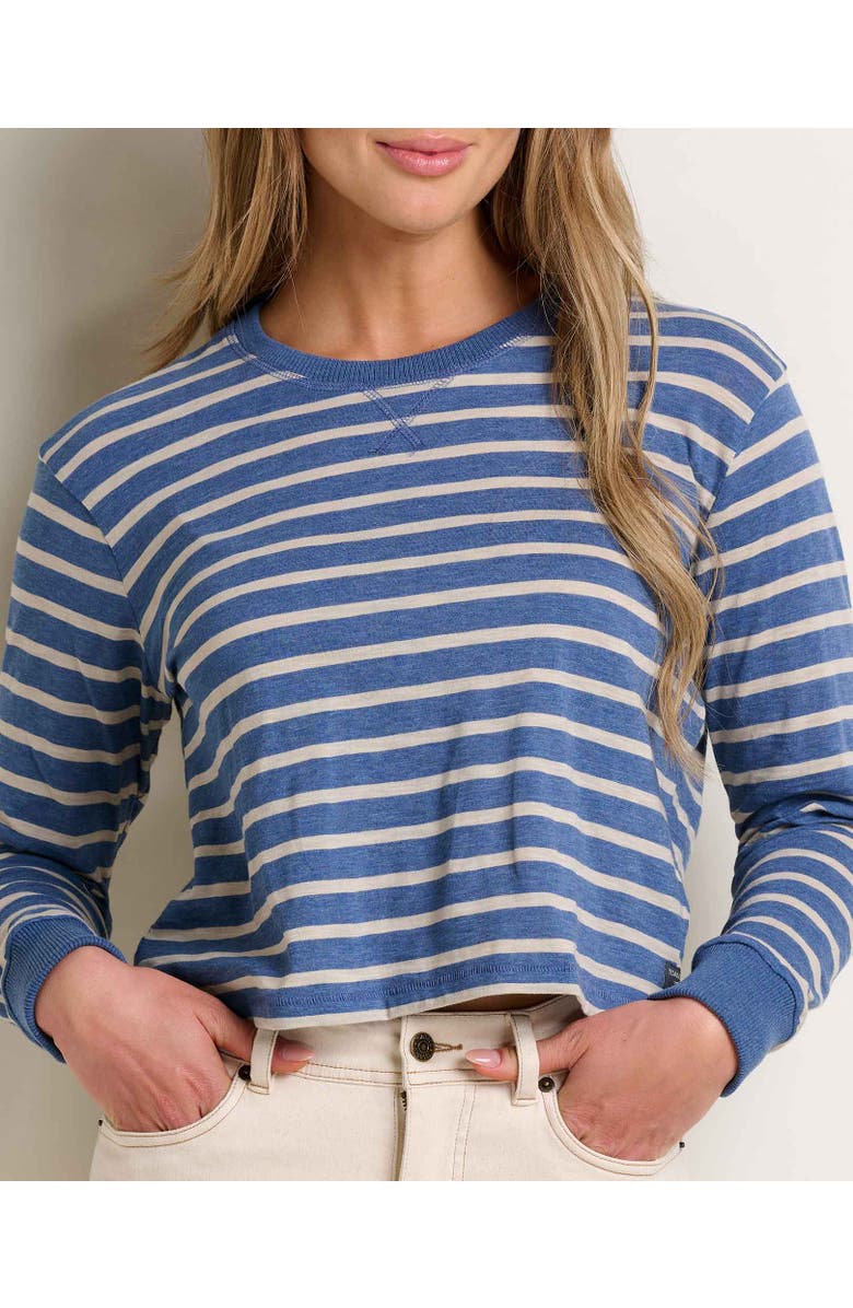 Toad & Co Boundless Jersey Long Sleeve Tee, Alternate, color, Kyanite Stripe