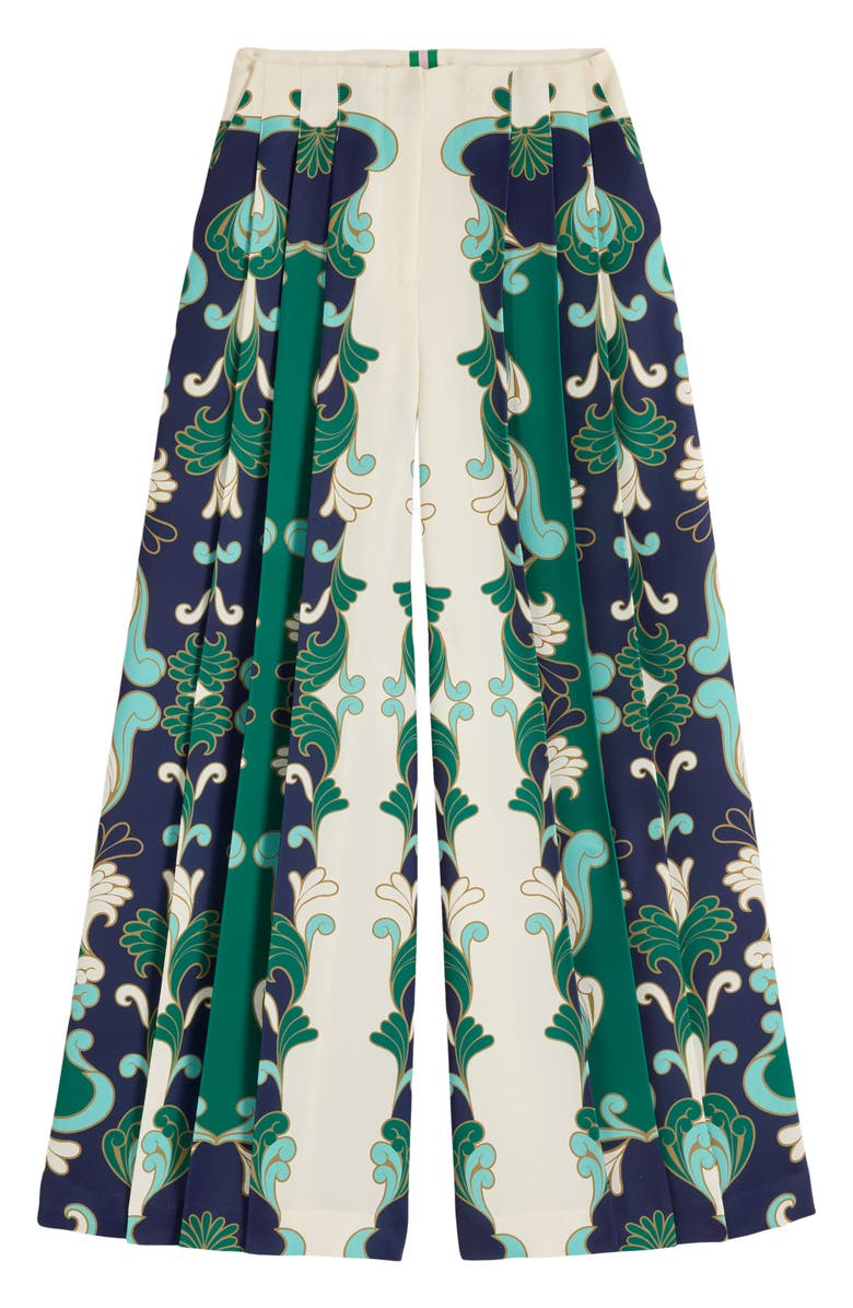 Boden Regent Paisley Wide Leg Pants, Alternate, color, Ivory/ Foilage Whirl