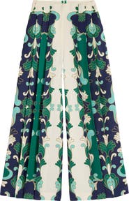 Boden Regent Paisley Wide Leg Pants