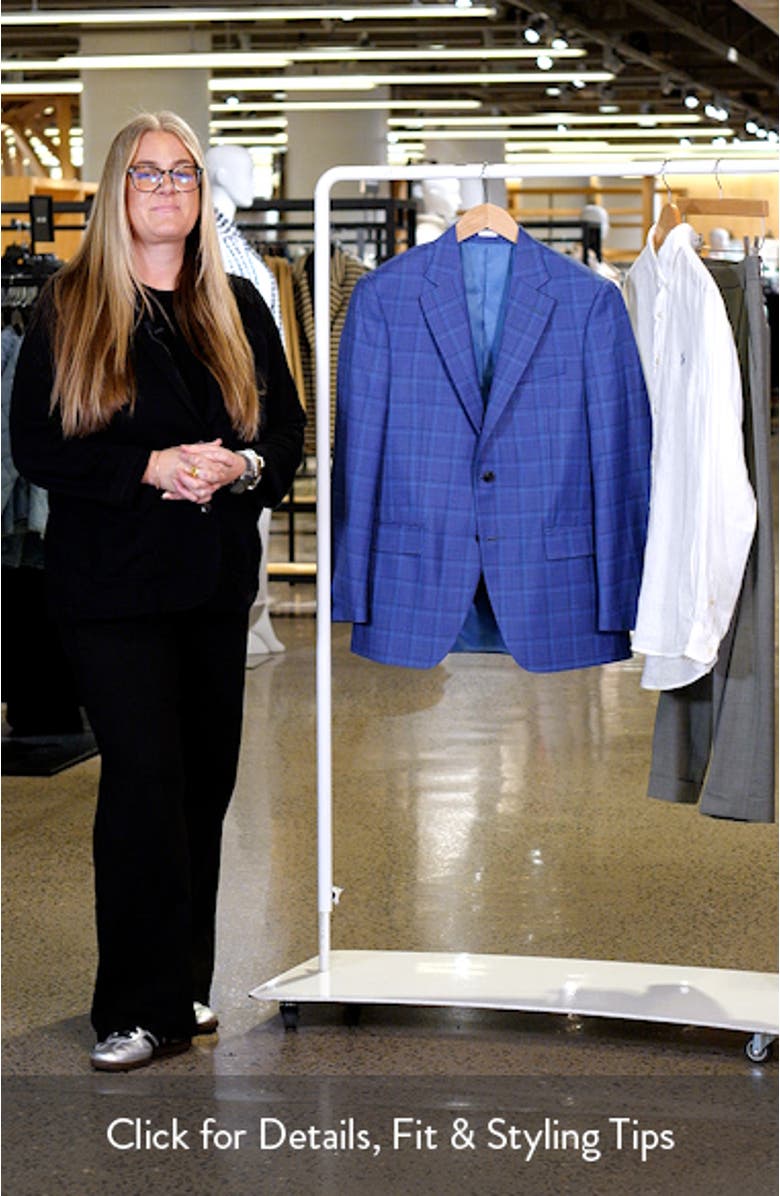 Flynn Classic Fit Plaid Wool Sport Coat, sales video thumbnail