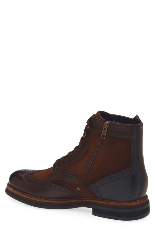 Steve Madden Addis Brogue Boot In Brown