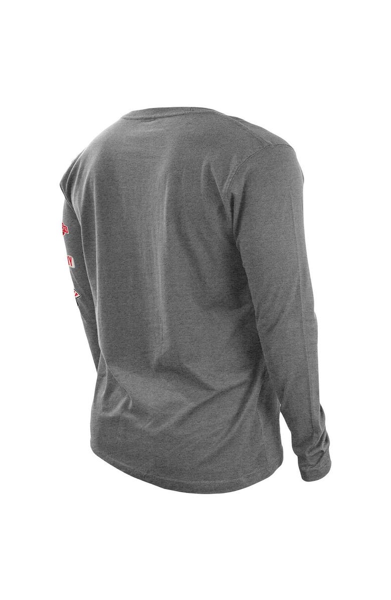 New Era Men's New Era Heathered Gray Tampa Bay Buccaneers Hype 2-Hit Long Sleeve T-Shirt, Alternate, color, 