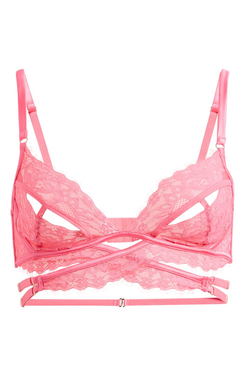 Hunkemöller Anna Lace Bralette, Main, color, Camellia Rose
