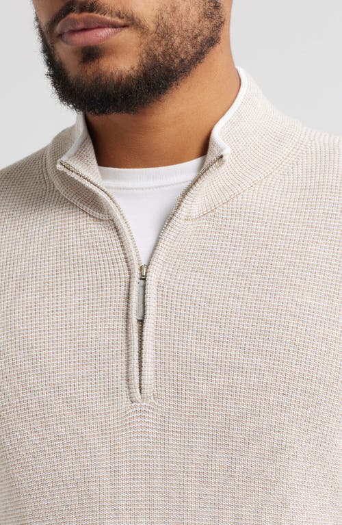 Jack Victor Daulac Quarter Zip Pullover In Sand