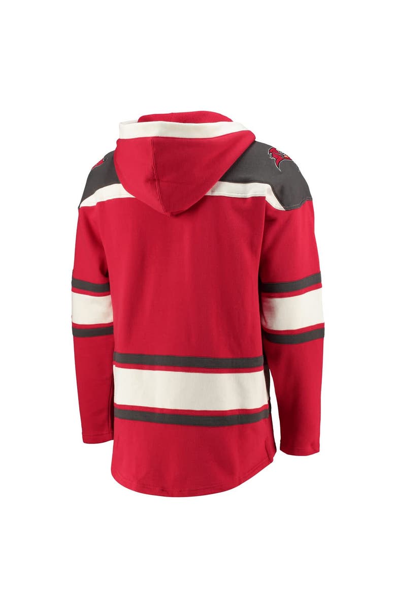 '47 Men's '47 Red Tampa Bay Buccaneers Lacer V-Neck Pullover Hoodie, Alternate, color, Red