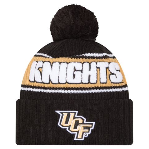 Men's New Era Black UCF Knights Bold Cuffed Knit Hat with Pom