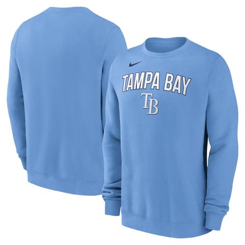Men's Nike Light Blue Tampa Bay Rays Pullover Sweatshirt
