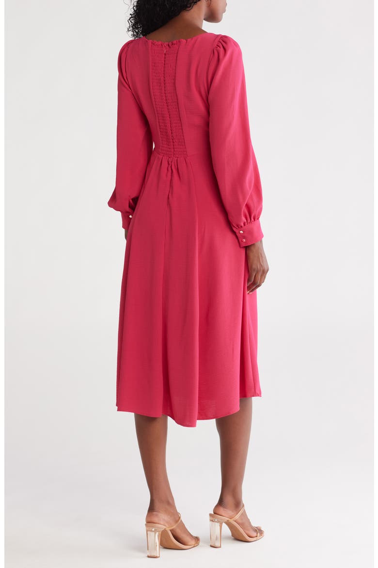 Long Sleeve Scoop Neck Dress, Alternate, color, PINK