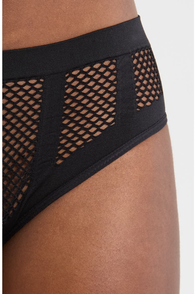Shadow Play Fishnet Panties, Alternate, color, BLACK