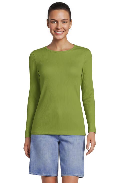 Long Sleeve Micro Rib T-Shirt