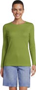 Lands' End Long Sleeve Micro Rib T-Shirt