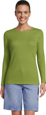 Lands' End Long Sleeve Micro Rib T-Shirt