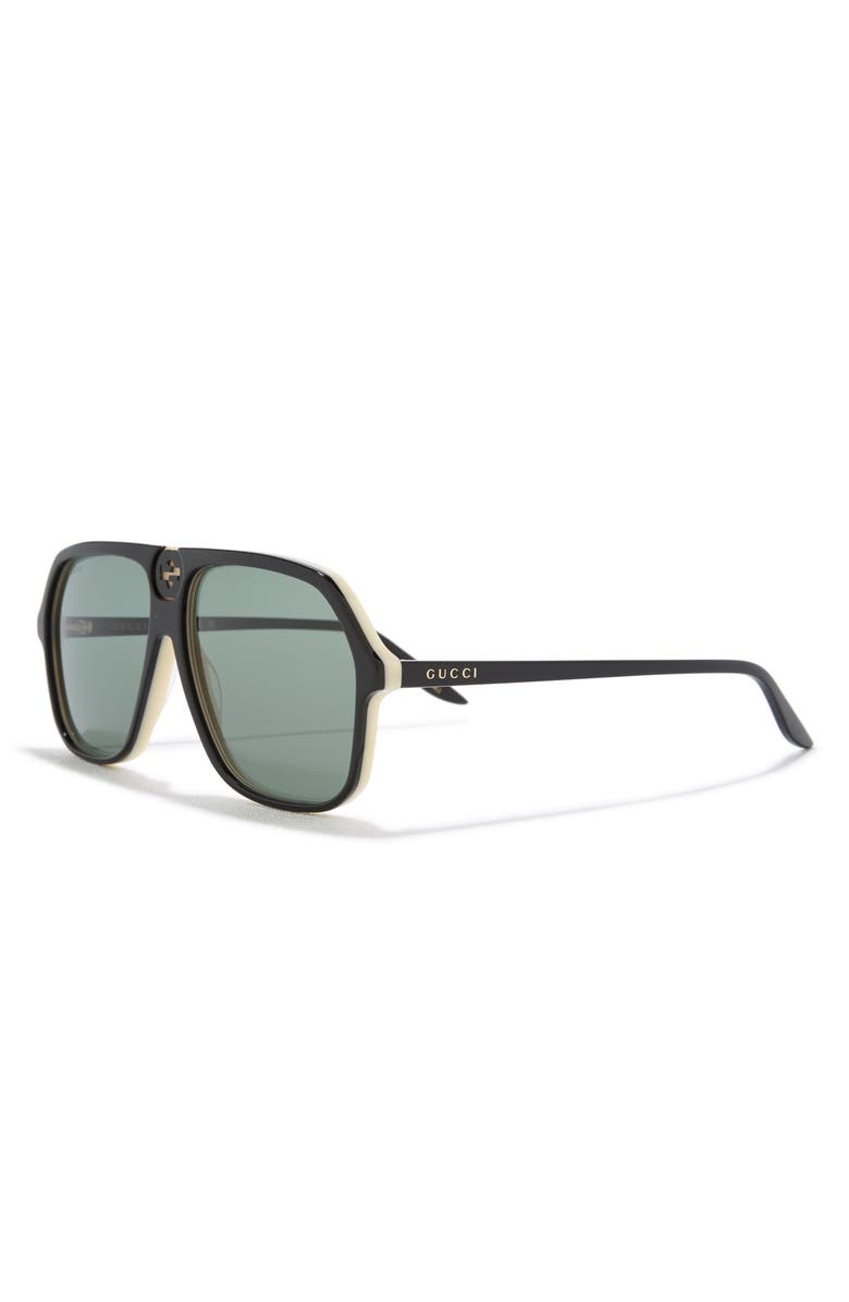 Gucci 62mm Aviator Sunglasses, Alternate, color,