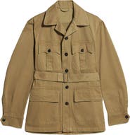 Fortela Clint Herringbone Cotton Sahariana Jacket