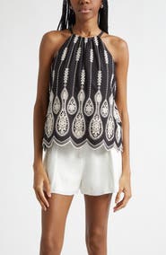 Ramy Brook Selina Embroidered Top