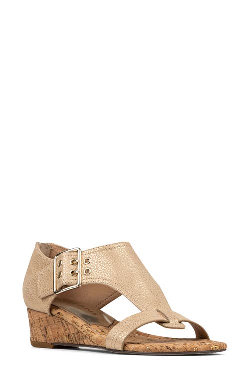 Donald Pliner Mid Wedge Sandal In Neutral