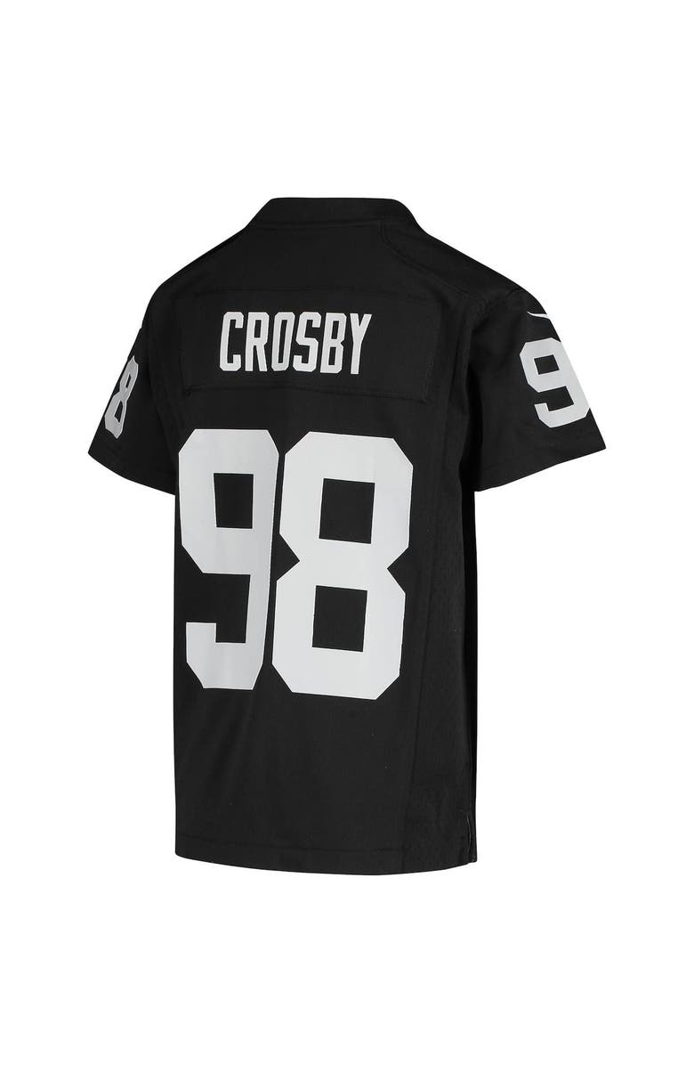 Nike Youth Nike Maxx Crosby Black Las Vegas Raiders Game Jersey, Alternate, color, Black