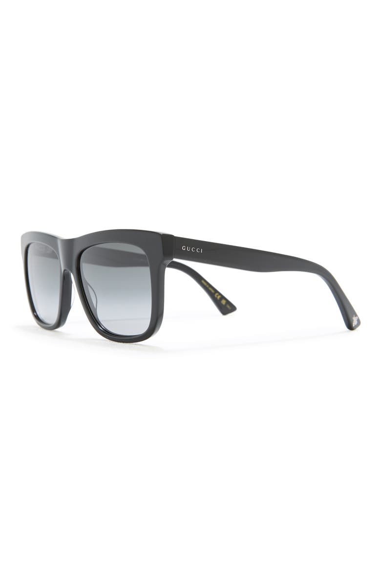 54mm Square Sunglasses, Alternate, color, BLACK BLACK GREY