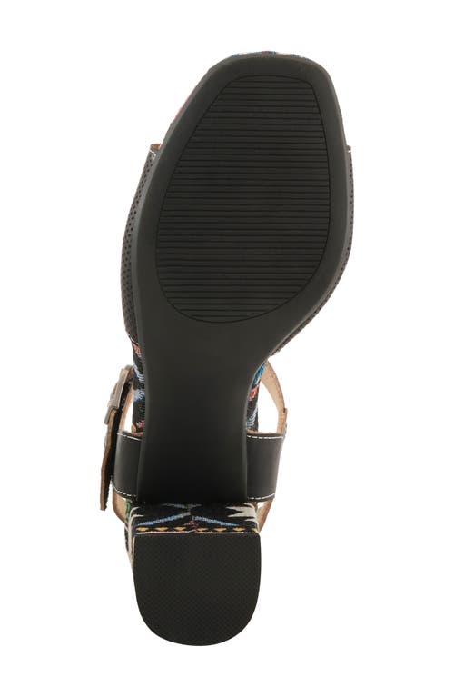 L'artiste By Spring Step Sassyclass Ankle Strap Sandal In Black Multi