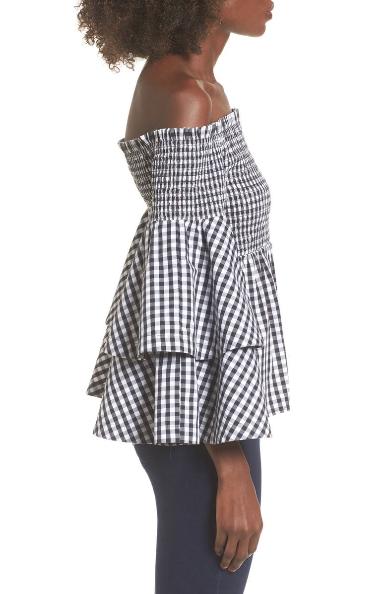 BP. Ruffle Sleeve Off the Shoulder Top, Alternate, color,