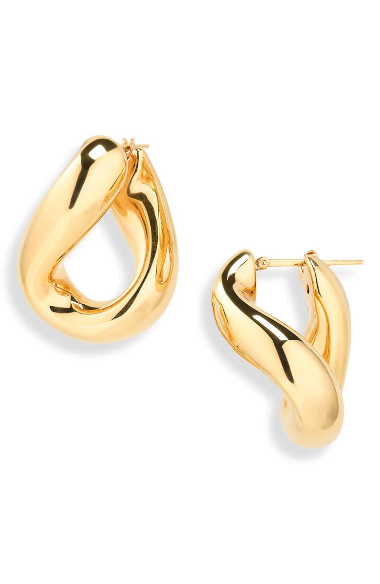 Bottega Veneta Prisma Chain Earrings, Main, color, 8120 Yellow Gold