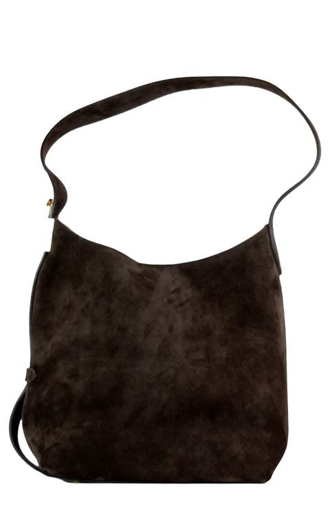 Lock Suede Tote Bag