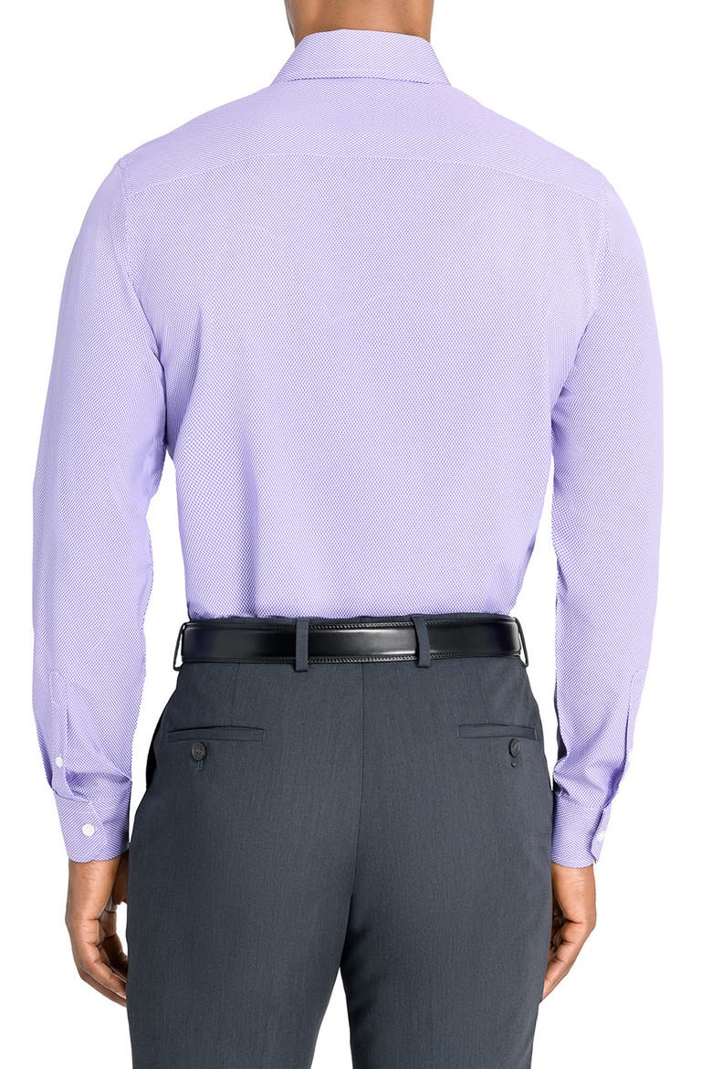 Slim Fit Geometric Print Performance Dress Shirt, Alternate, color, VIOLET