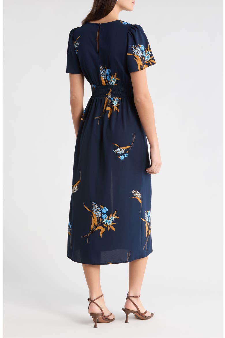 Dusk Bloom Floral Midi Dress, Alternate, color, NAVY MULTI