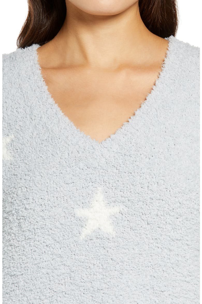 UGG Cecilia V-Neck Sweater, Alternate, color, GREY/ WHITE STARS