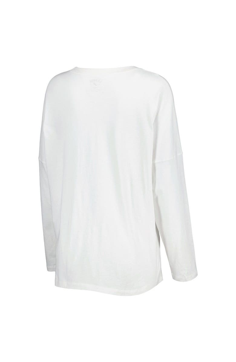 LEAGUE COLLEGIATE WEAR Women's League Collegiate Wear White Texas Longhorns Clothesline Oversized Long Sleeve T-Shirt, Alternate, color, 