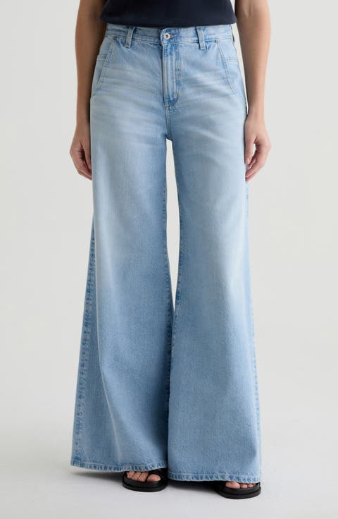 Posey Mid Rise Super Wide Leg Jeans (Allusion)