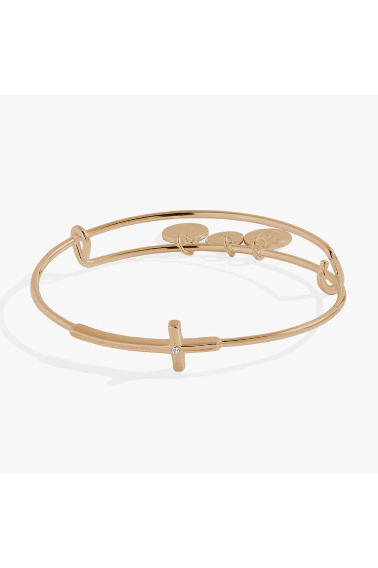 Cross Inline Bangle, Main, color, Gold