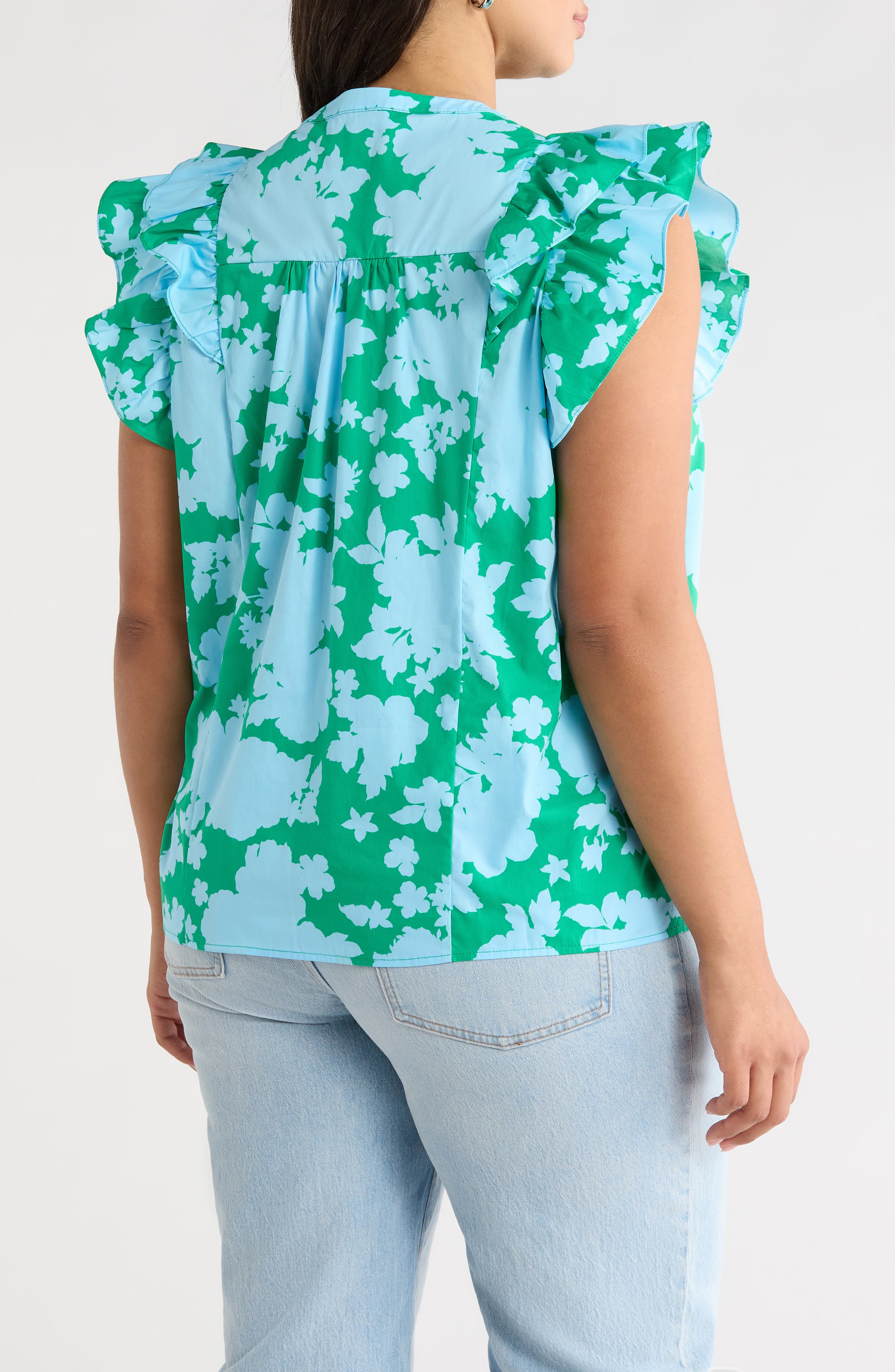 Riona Floral Sammi Cotton Button-Up Top - image 2