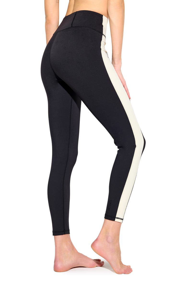 Spiritual Gangster Skye High Waist 7/8 Leggings, Alternate, color, Black/ Canvas