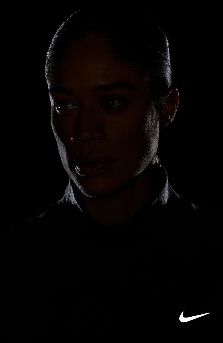 Nike Therma-FIT Swift Mock Neck Running Top, Alternate, color, 010 Black/ Refsil