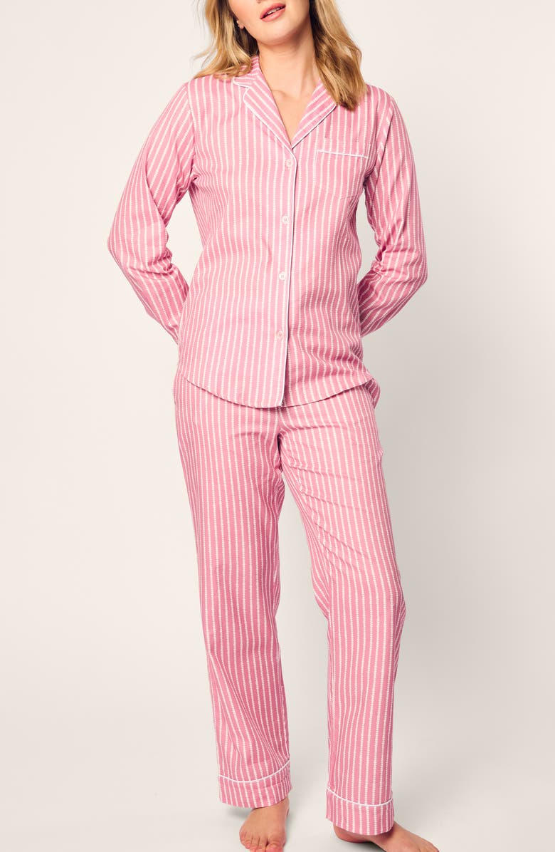 Petite Plume Love Cotton Twill Pajamas, Main, color, 