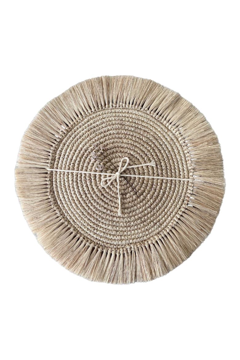 Fique Fringe Placemats Set of 4, Main, color, Natural
