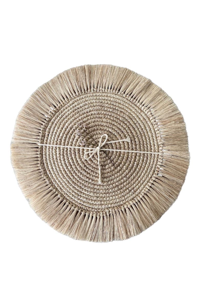 Tallo de Olivo Fique Fringe Placemats Set of 4, Main, color, Natural
