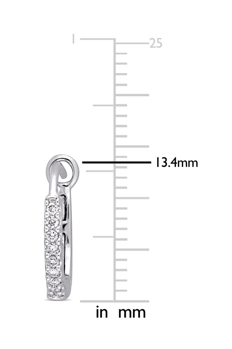 Diamond Hoop Earrings - 0.14ct., Alternate, color, SILVER