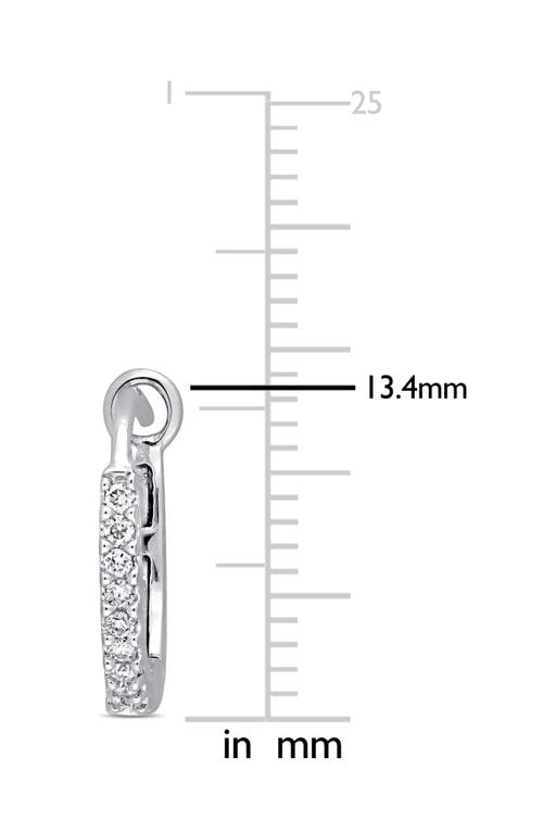 Delmar Diamond Oval Link Hoop Earrings In Silver