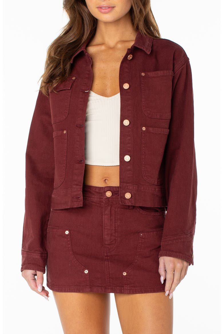 Reel Life Denim Jacket, Main, color, PORT